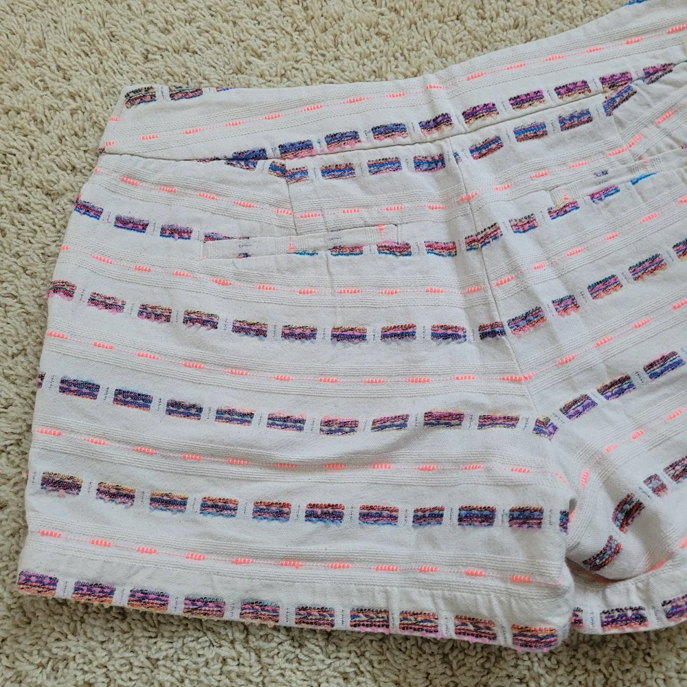 Loft Womens Riviera Textured Stripe Shorts 2 Summer Bohemian